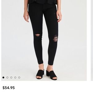 AEO Black Ripped Jeans